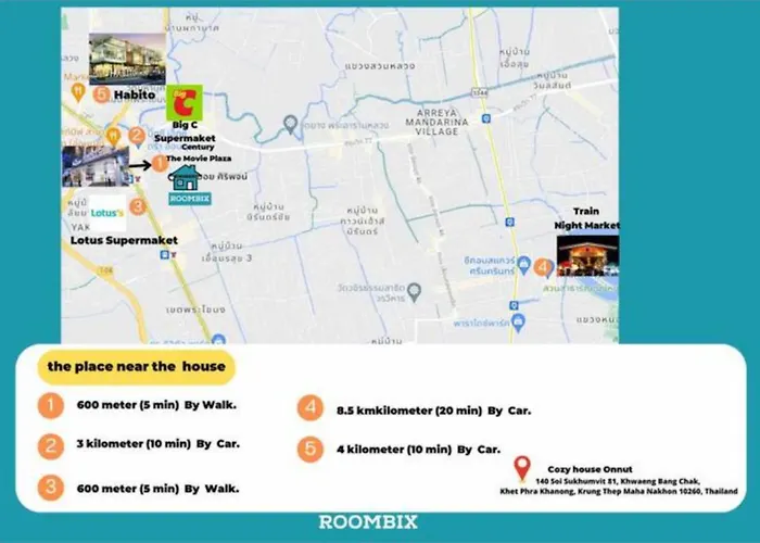 Spacious 4brtownhouse Bts Onnut 10 Sleeps With Parking *